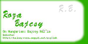 roza bajcsy business card